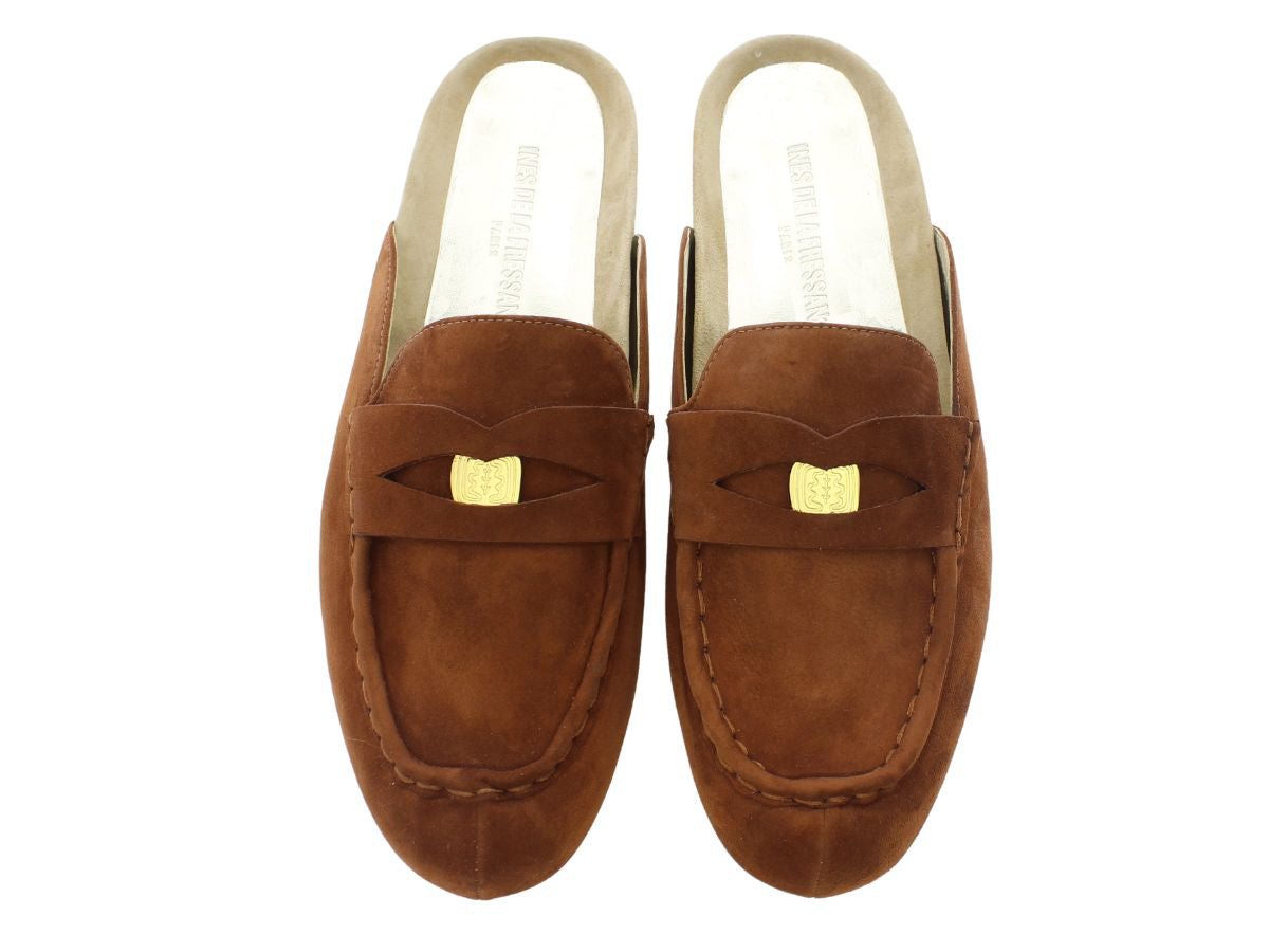 3qty NEW  / Mocassins Flavie en cuir - Cognac