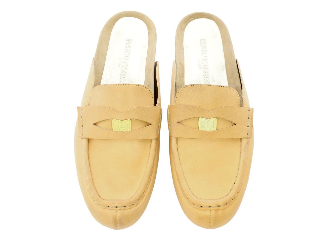 5qty NEW  / Mocassins Flavie en cuir - Naturale