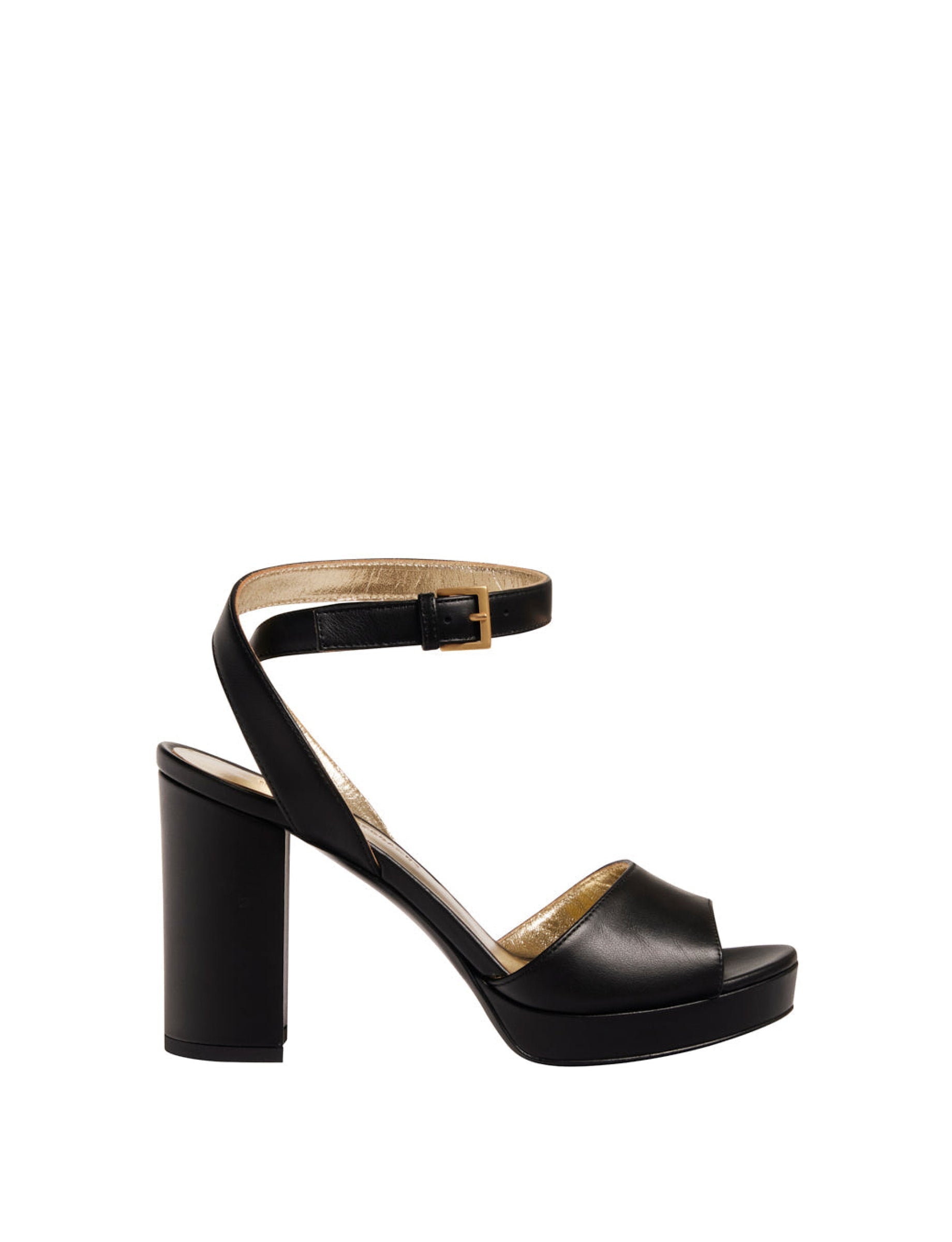 4qty NEW  / Sandales Laura compensée 65 en cuir - Black