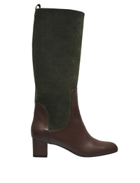 3qty NEW  / Bottines hautes Amanda 50 en cuir -  Verde & Cioccolat