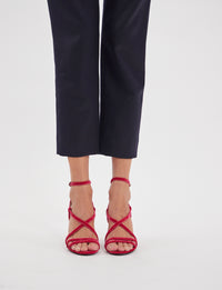 3qty NEW  / Sandales Thea 60 en cuir -  Rosso