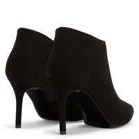 Bottines à talons Lucrezia 90 en daim - Noir