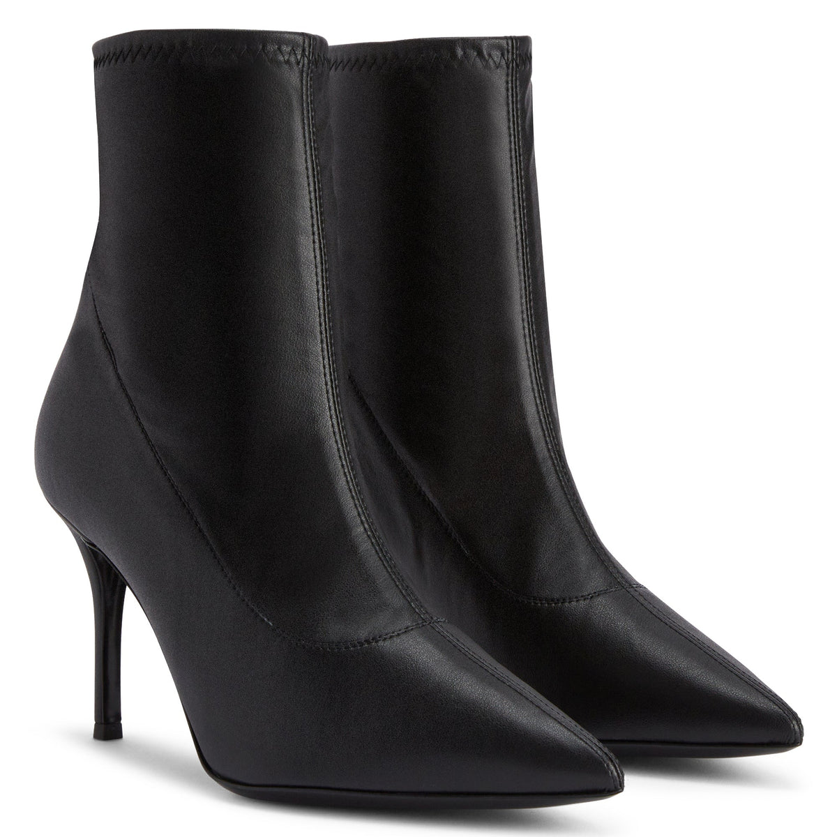 Bottines à talons Lucrezia 90 en cuir - Noir