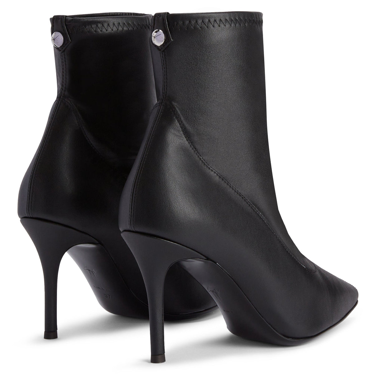Bottines à talons Lucrezia 90 en cuir - Noir