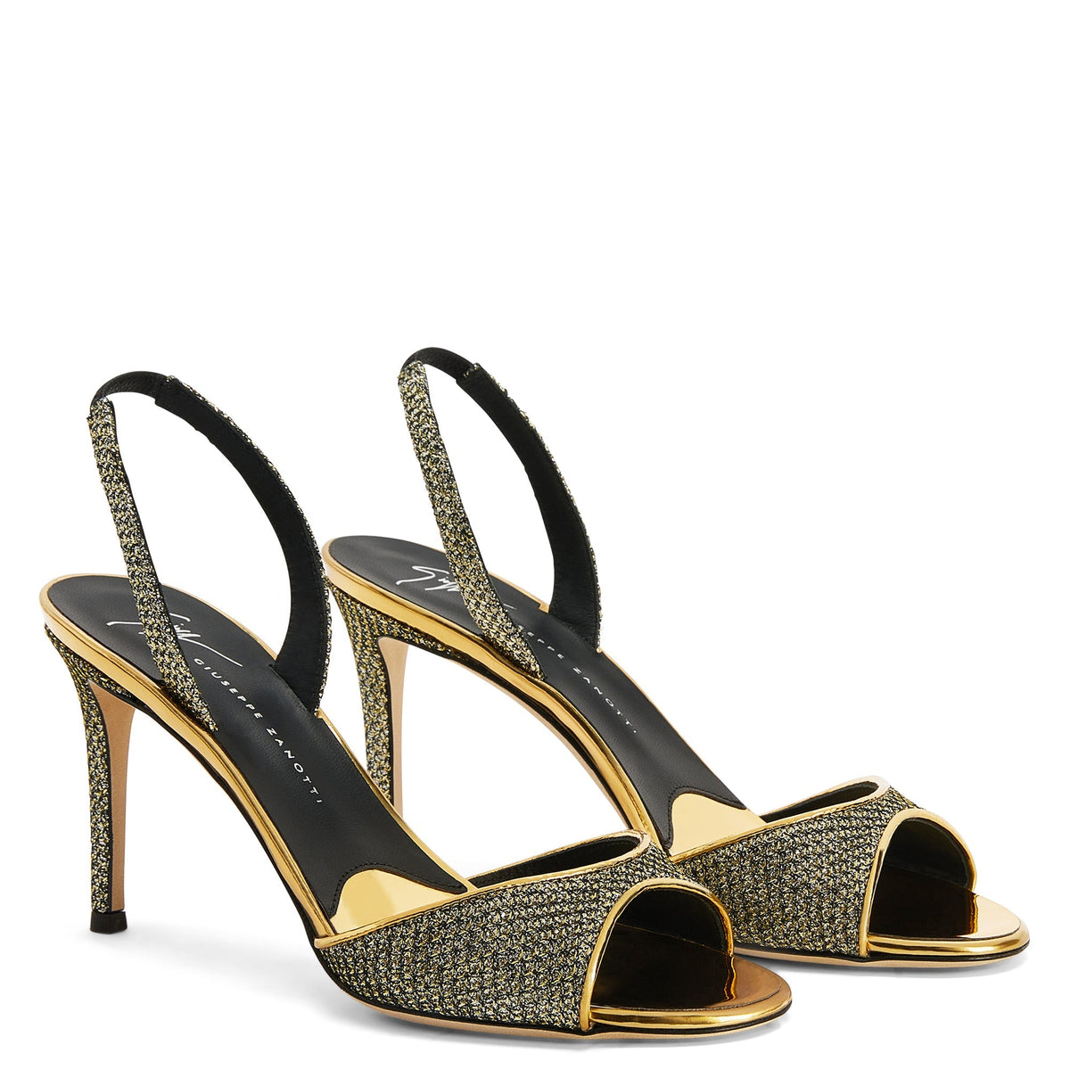Sandales à talons Lilibeth 85 en tissu - Dore