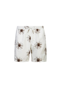 Short de bain à motif - Marron Foncé