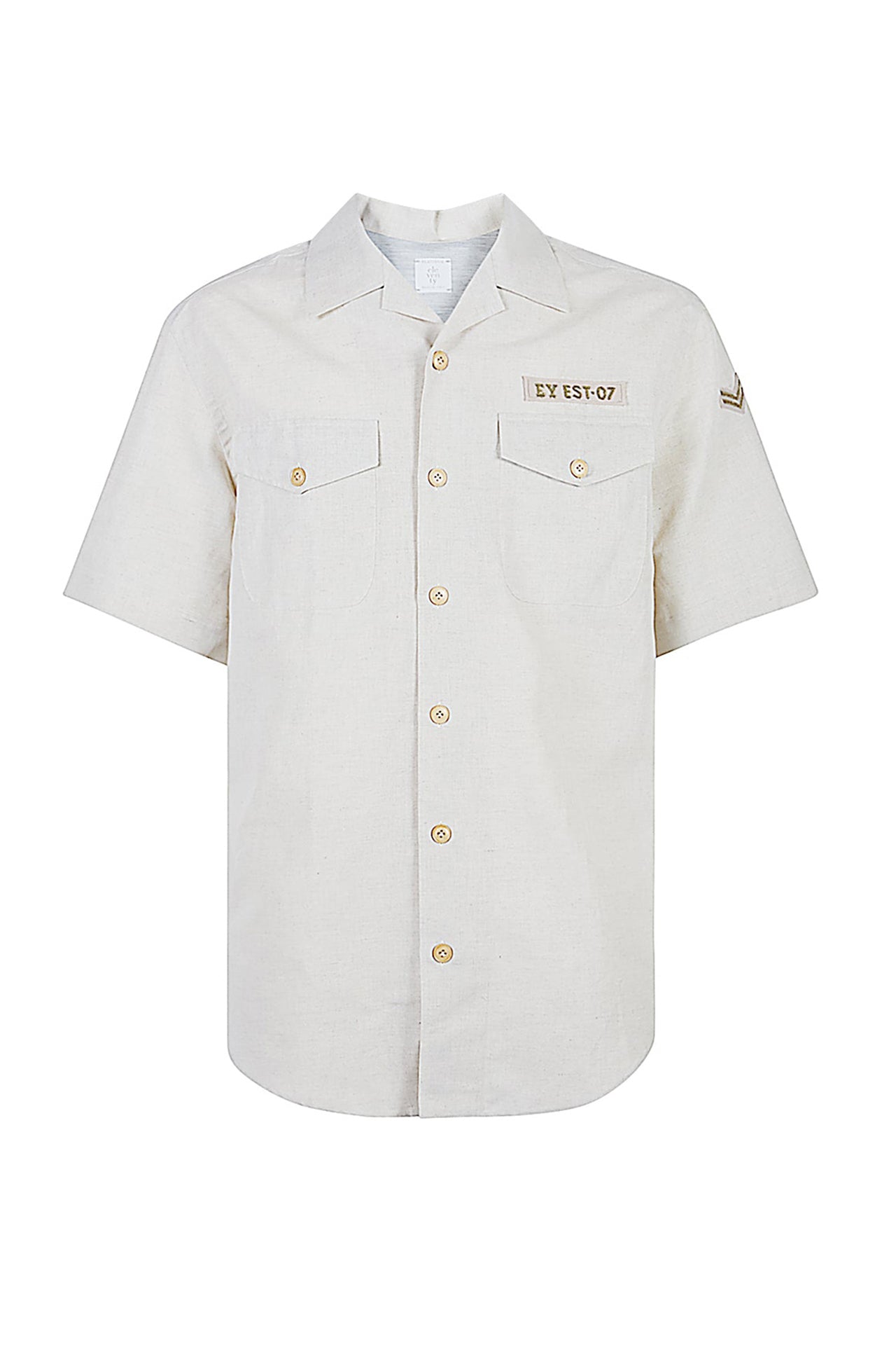 Chemise sans manches à col classique - Ivoire