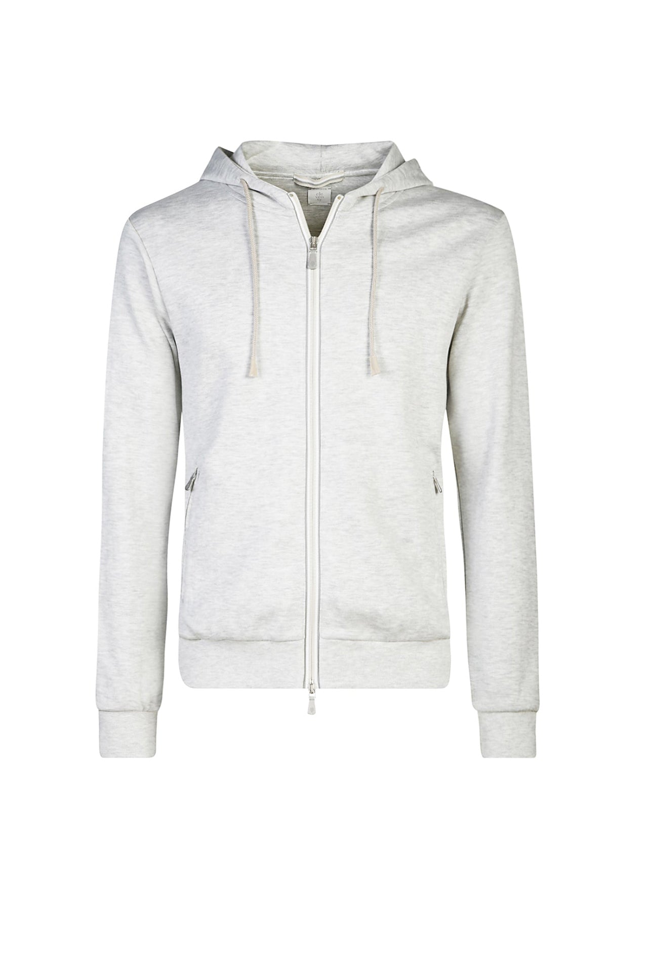 Sweatshirt zippé à poches - Gris Clair