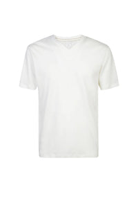 T-shirt à col V - Blanc