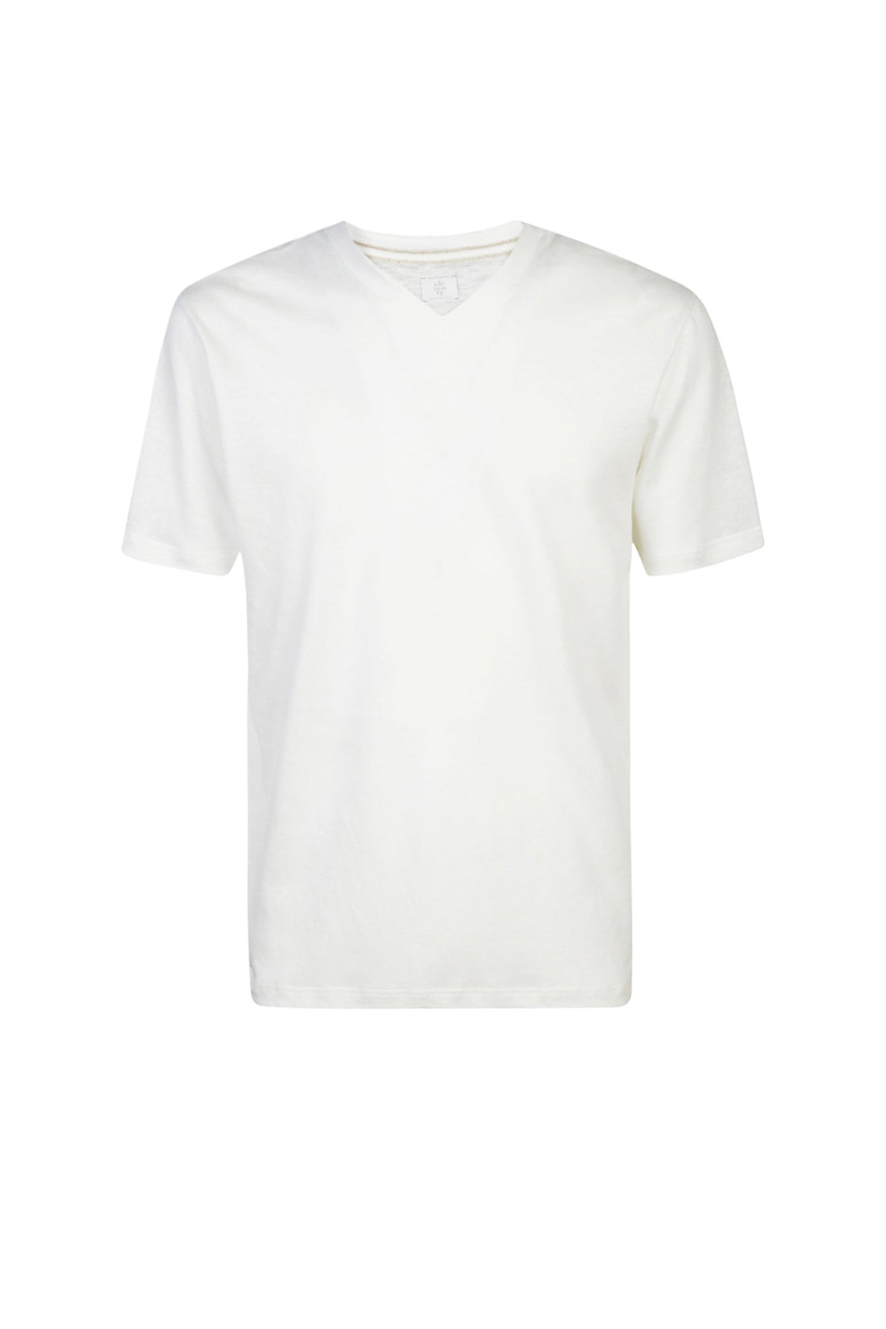 T-shirt à col V - Blanc