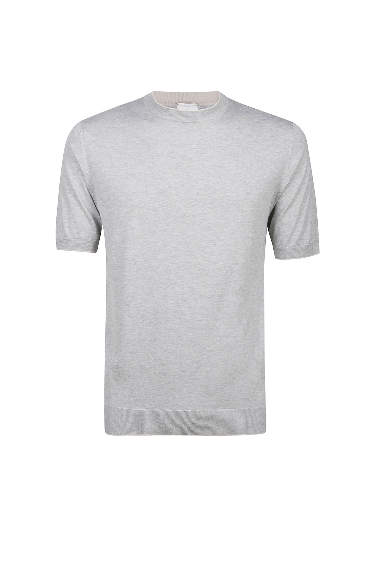 Pull à col rond - Beige & Gris clair