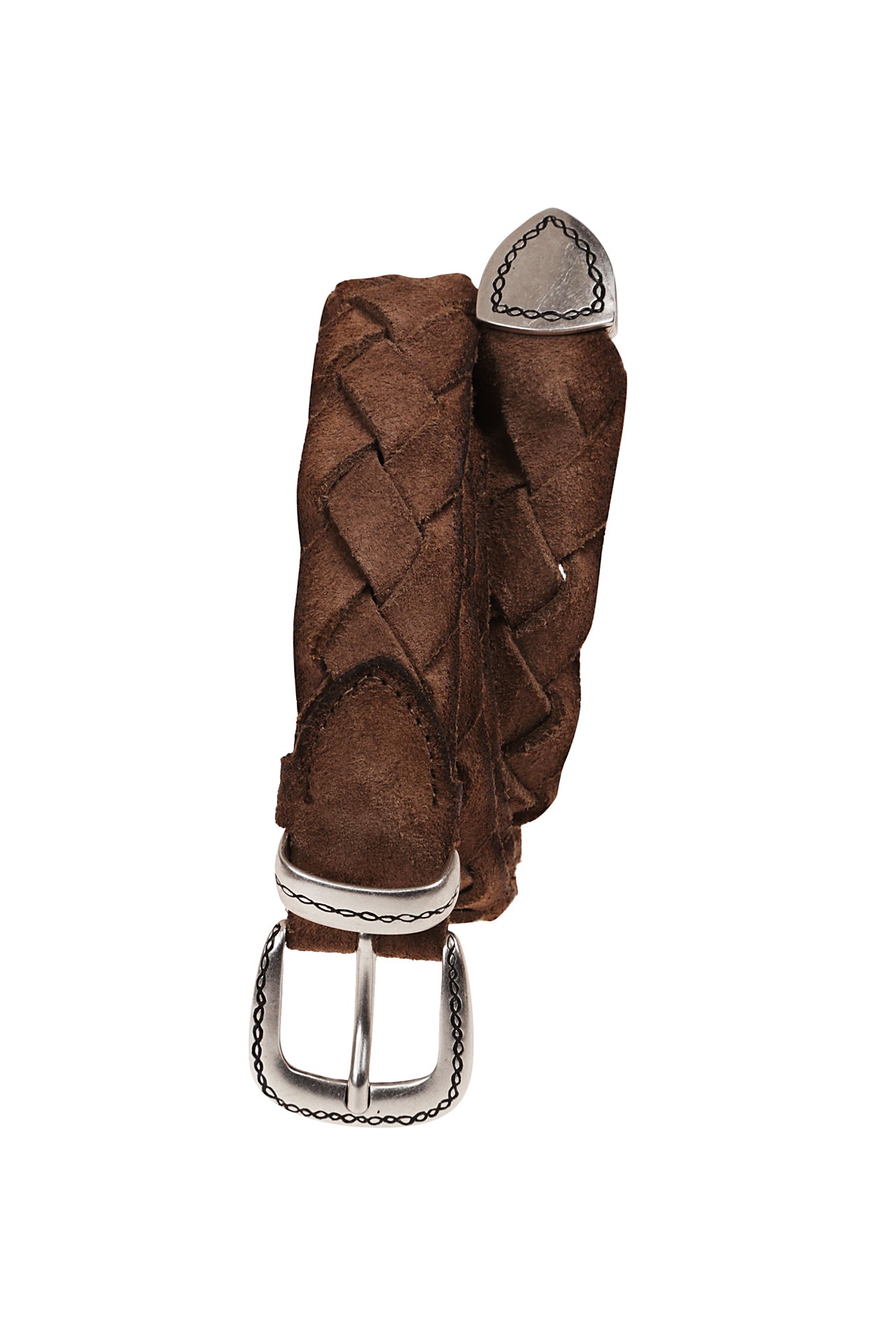 Ceinture à boucle en cuir - Camel