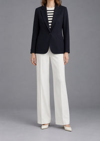 Blazer droit à bouton - Marine