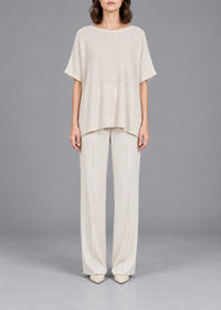 Pull poncho oversize - Blanc Cassé
