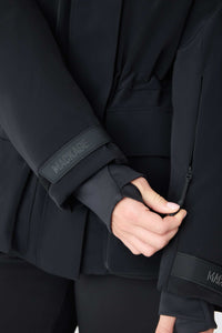 Black Ladies Hooded Down Jacket