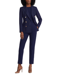 Pantalon Simone en crêpe de laine - Lux Navy