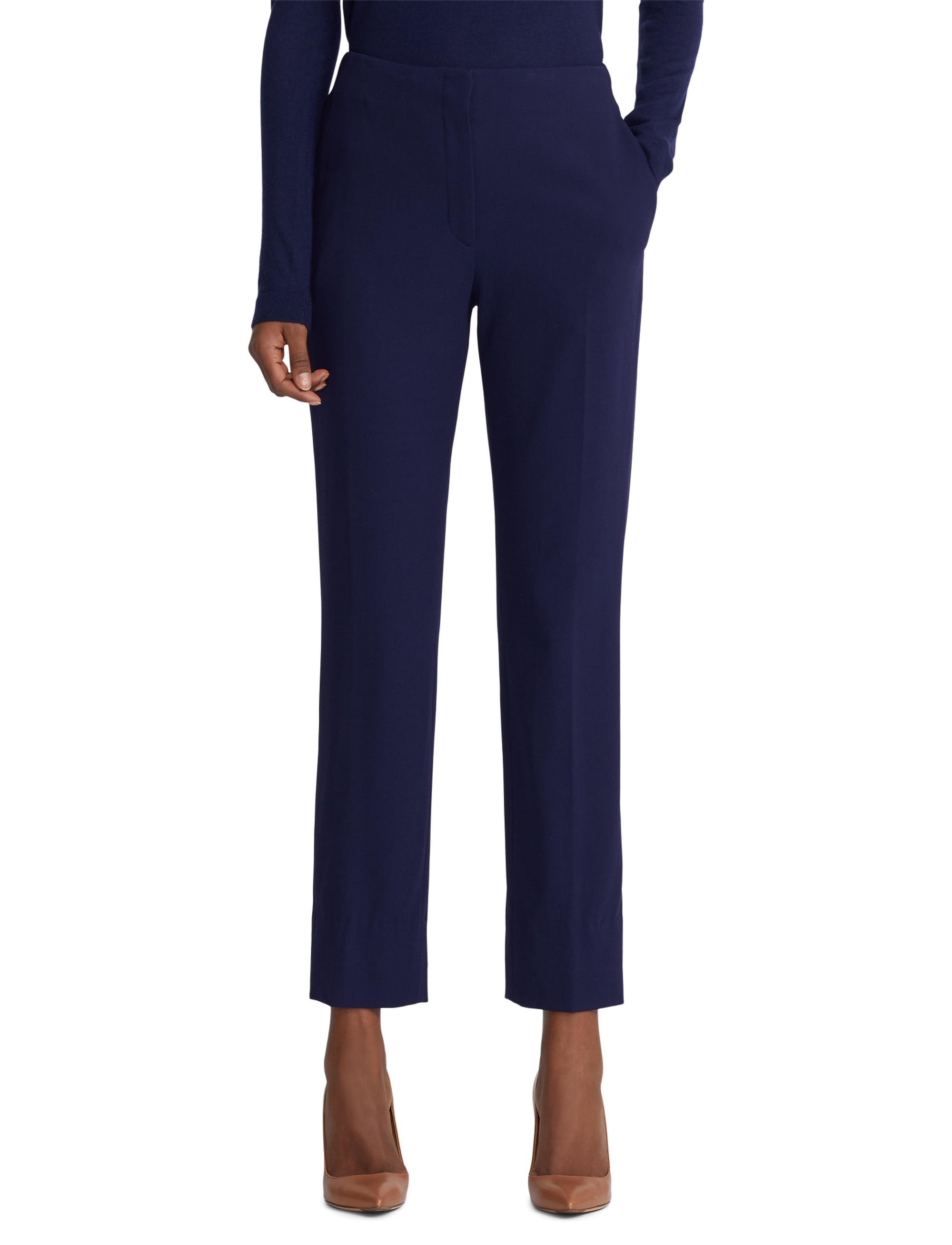 Pantalon Simone en crêpe de laine - Lux Navy
