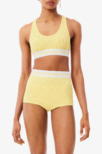 Brassière en jacquard monogramme - Jaune