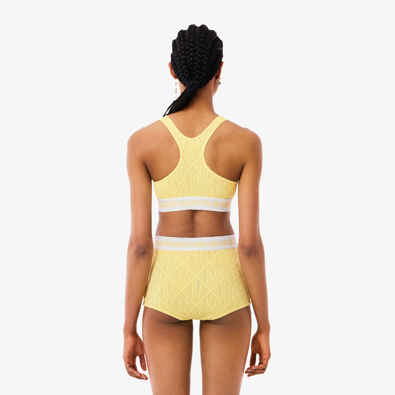 Brassière en jacquard monogramme - Jaune