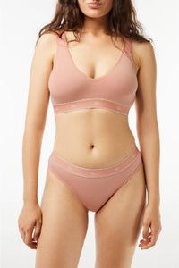 Triangle bra with logo - Cashmere