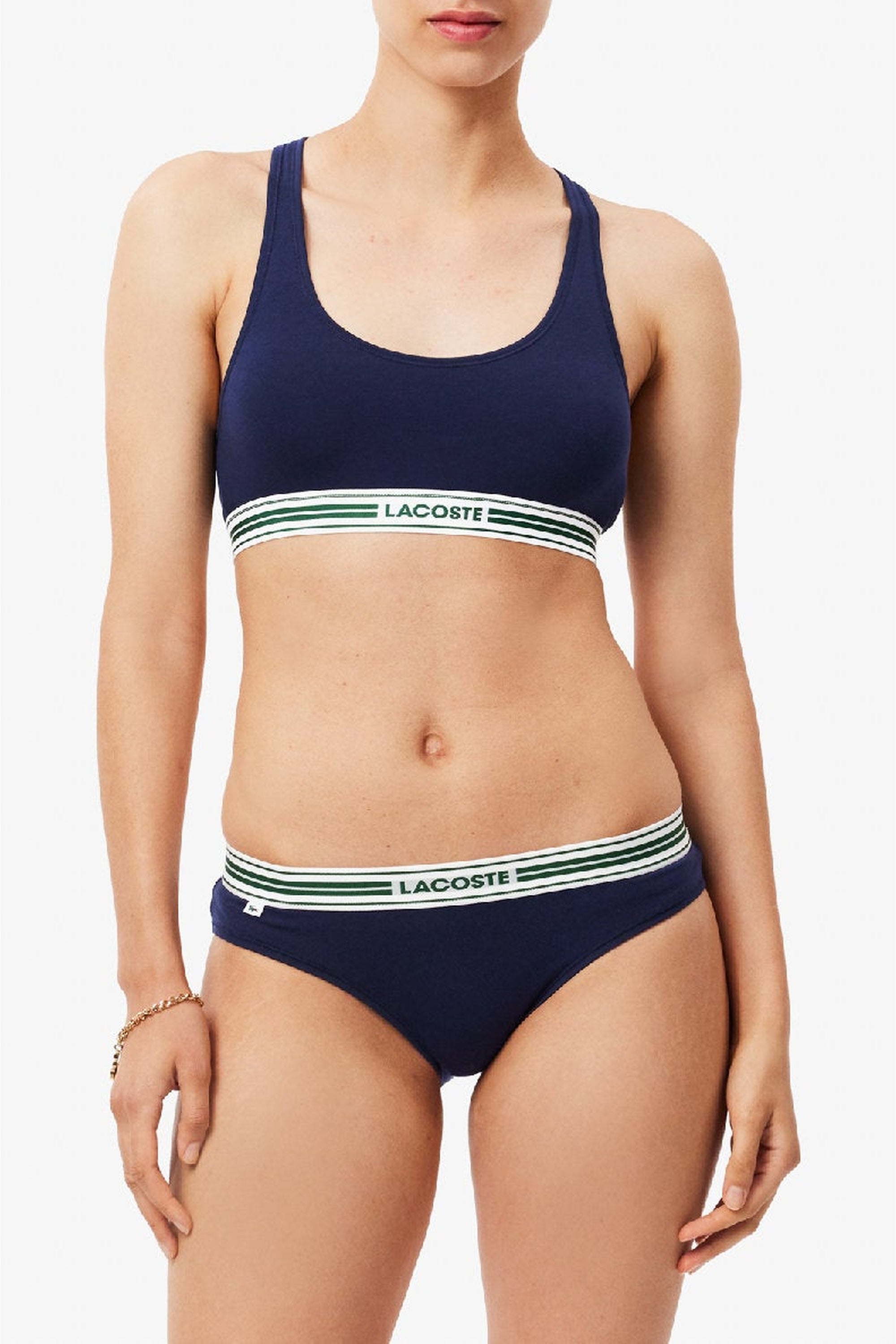 Brassière à bande rayée - Marine