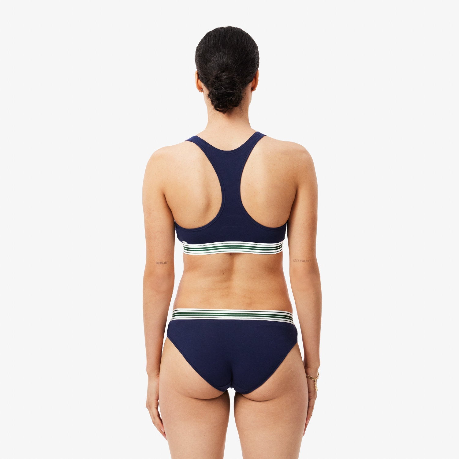 Brassière à bande rayée - Marine