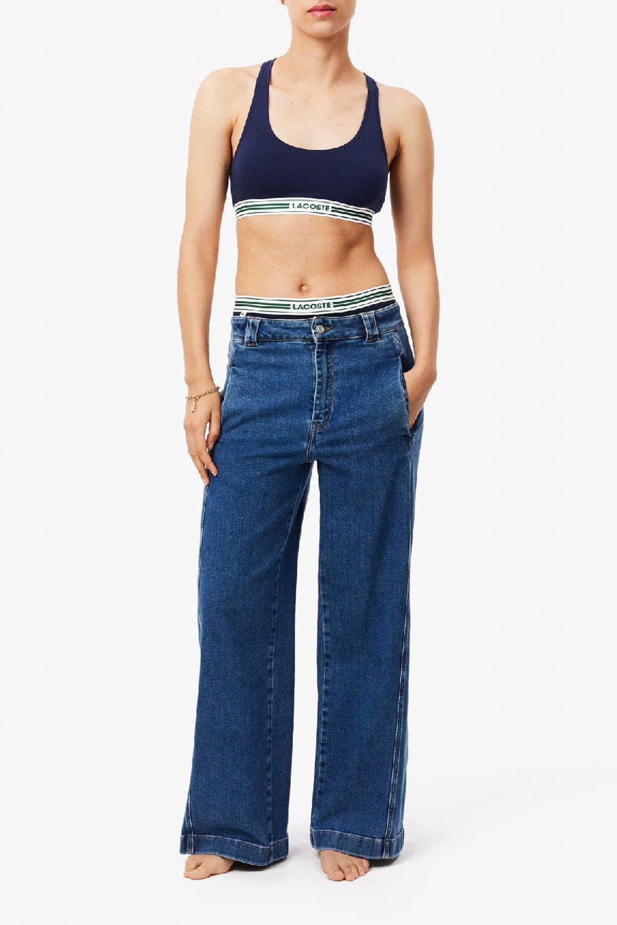 Brassière à bande rayée - Marine