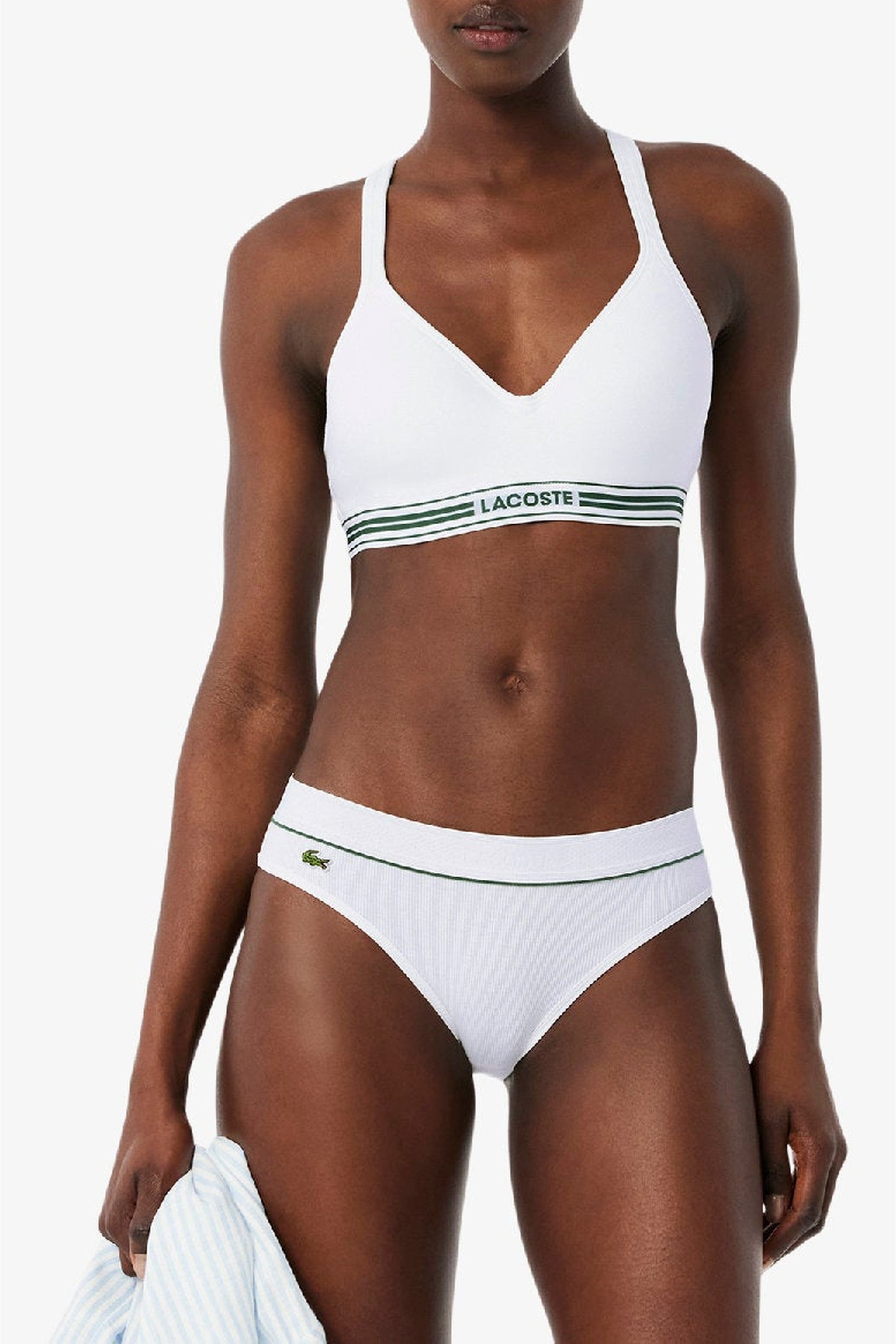 Padded bra with thin straps - White