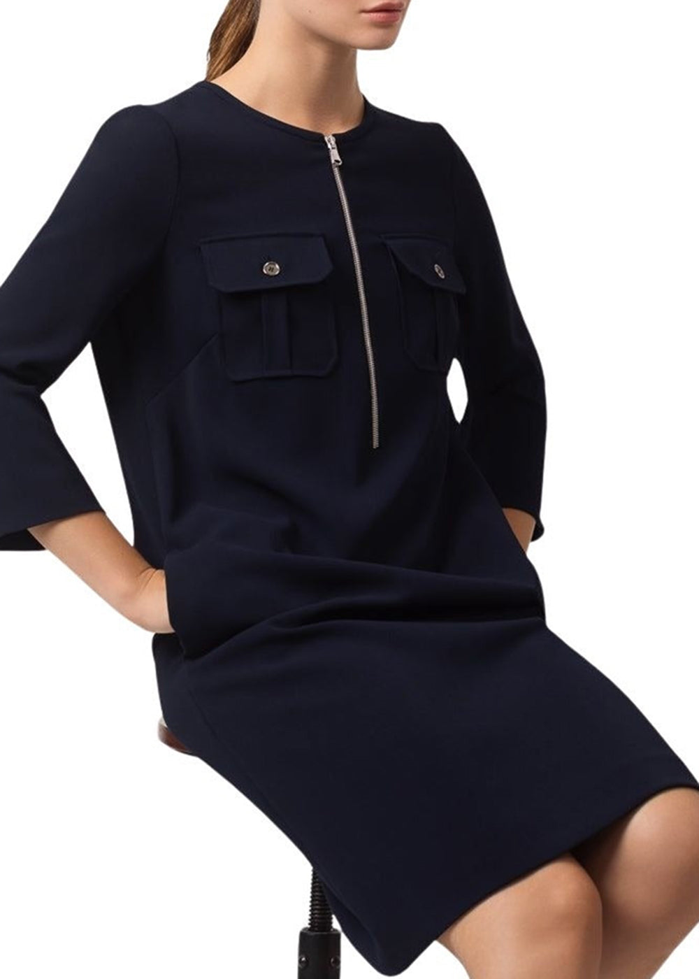 Robe polyester zip dev - Marine