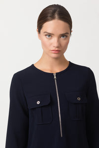 Robe polyester zip dev - Marine