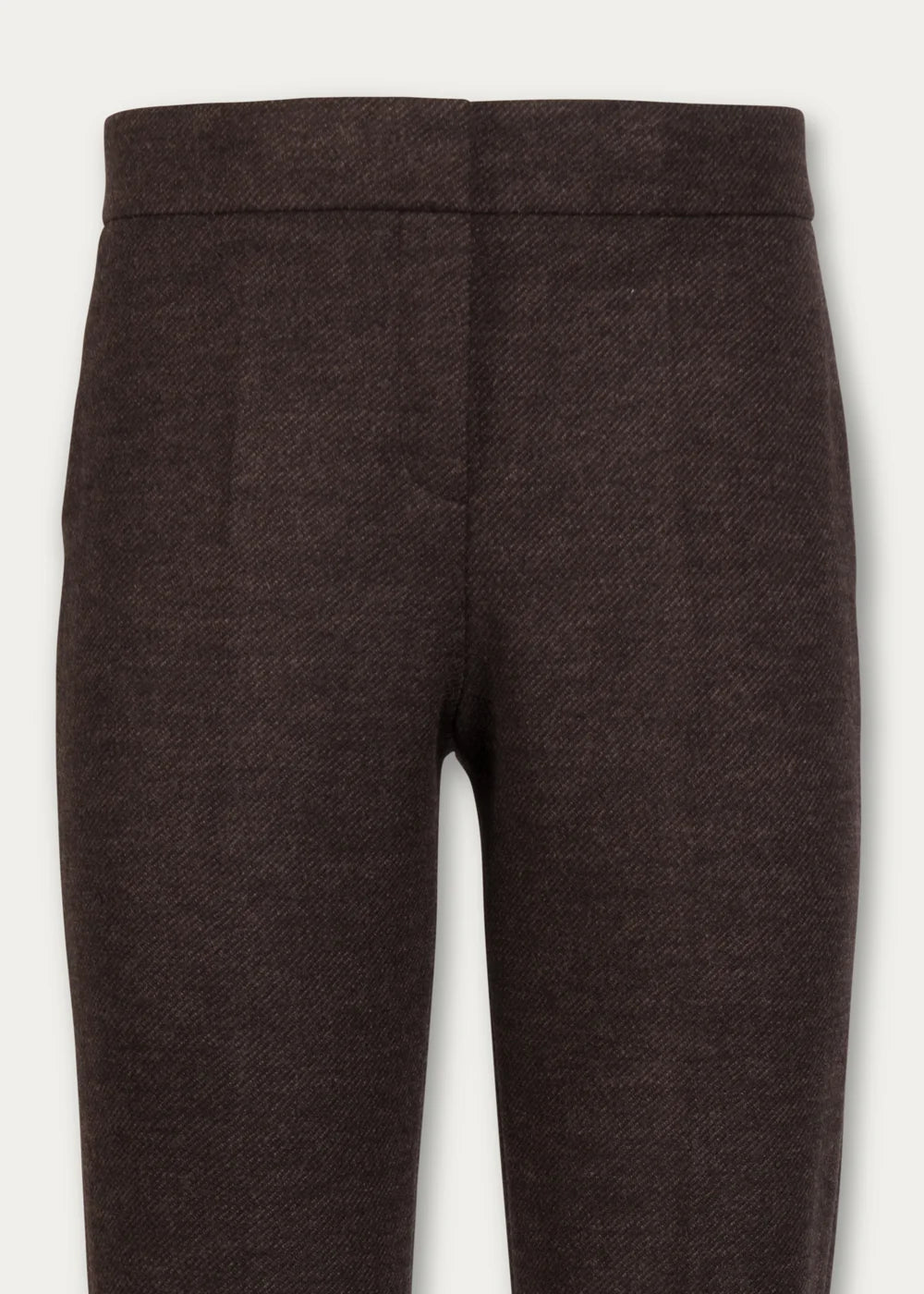 Pantalon jersey diagonale - Marron Moyen