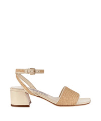Sandales Iker raphia et cuir - Natural & Milk