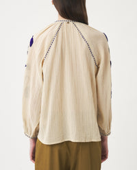 Blouse brodée Ila - Cream