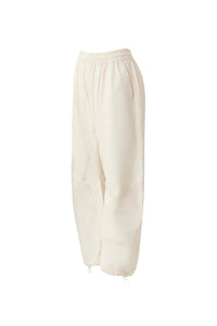 Pantalon large Illona en cuir - Ceramic