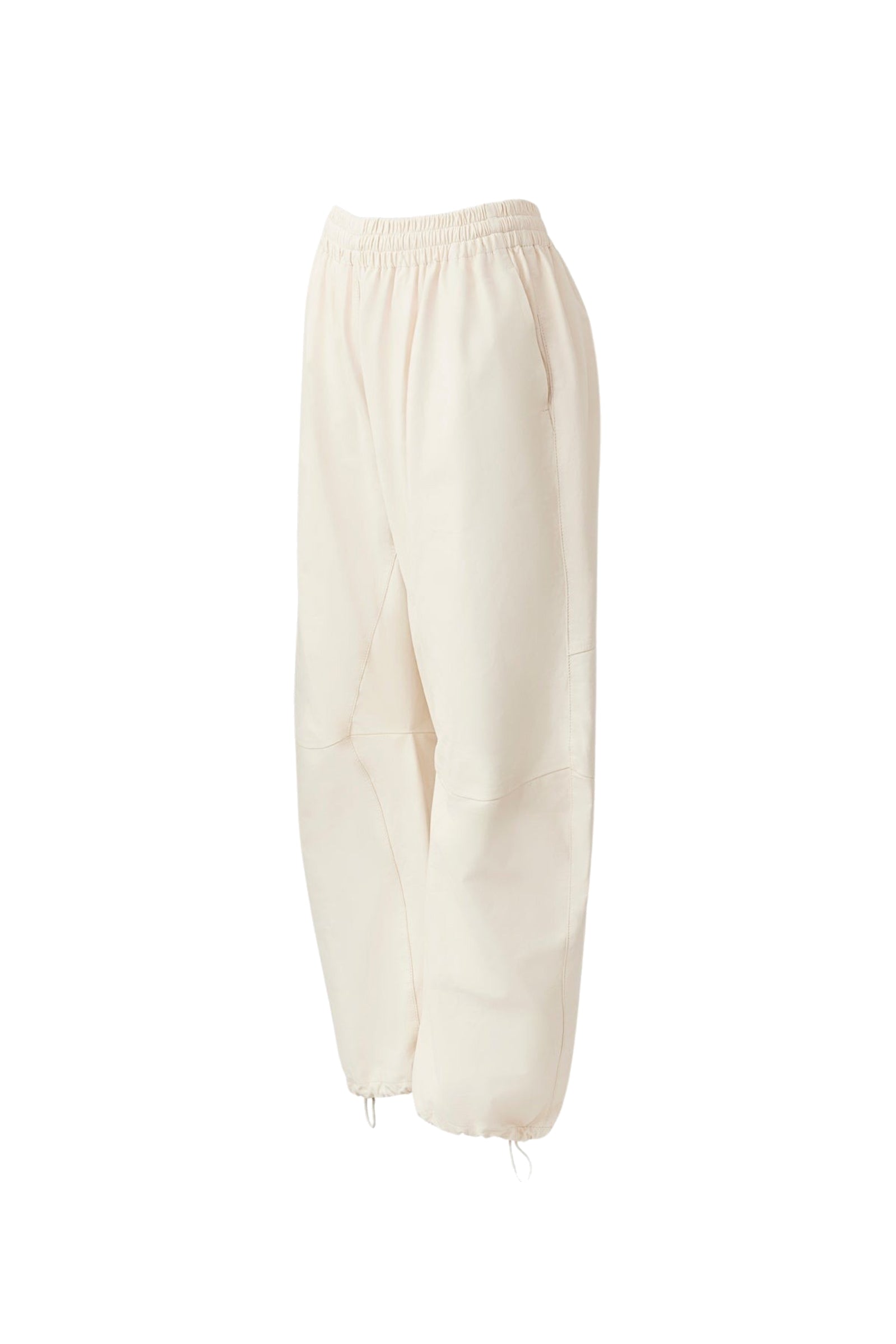 Pantalon large Illona en cuir - Ceramic