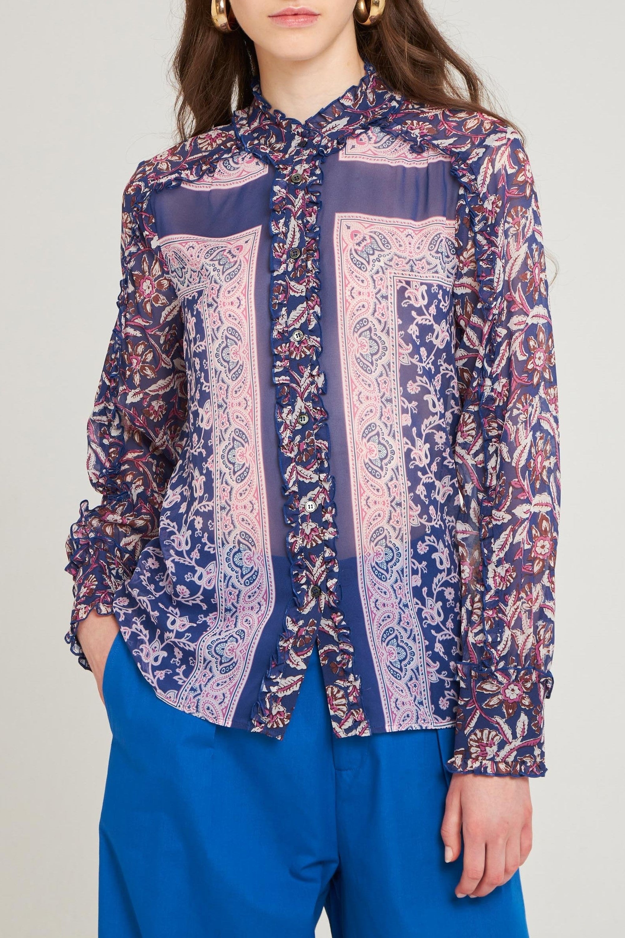 DARK BLUE ILONA BLOUSE