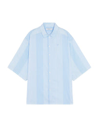 Short-sleeved shirt - Light Blue Stripes