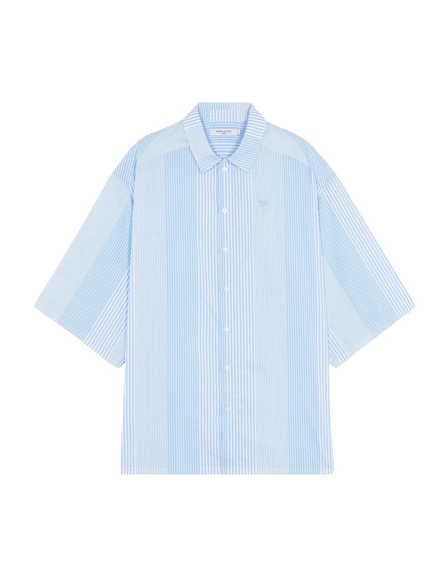 Short-sleeved shirt - Light Blue Stripes