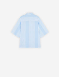 Short-sleeved shirt - Light Blue Stripes