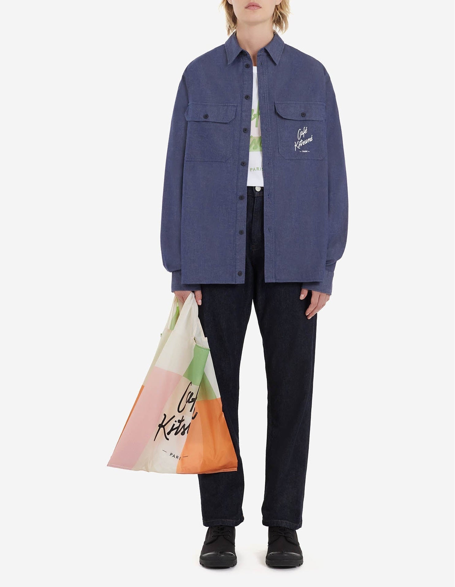 Chemise droite Café Kitsuné - Navy
