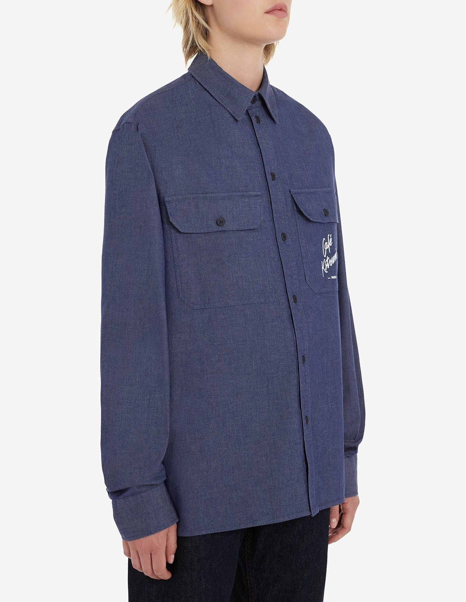 Chemise droite Café Kitsuné - Navy