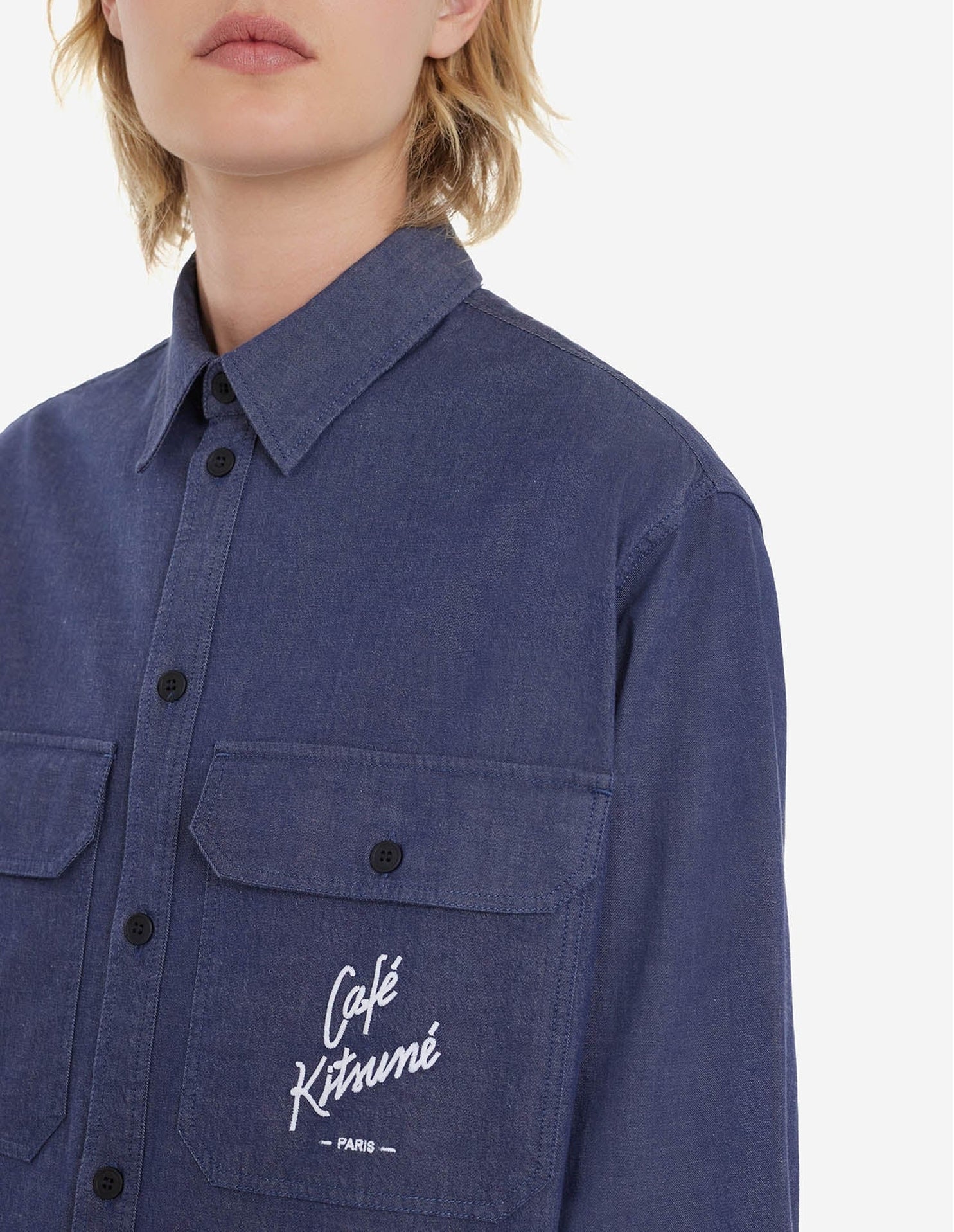 Chemise droite Café Kitsuné - Navy