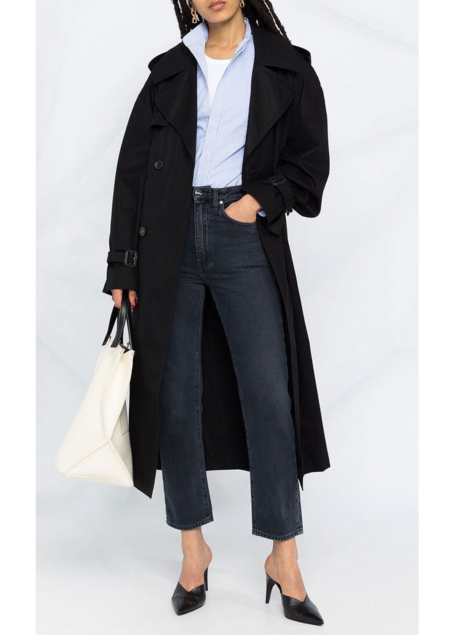 Pantalon coupe régulière en denim - Dark Vintage Wash