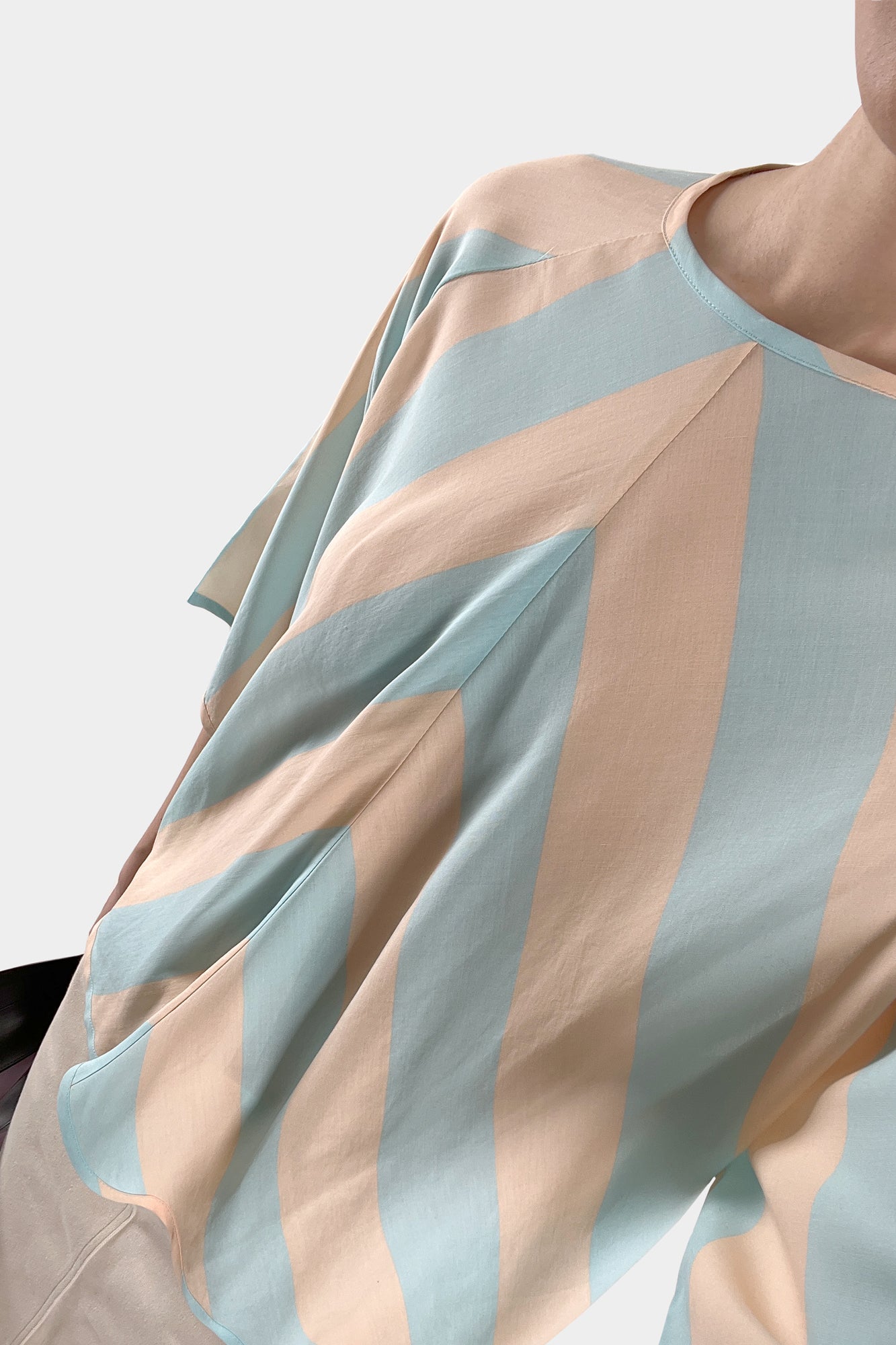 Wrap T-shirt - Pink & Azure