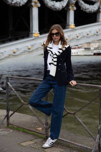 Pull col rond - Marine