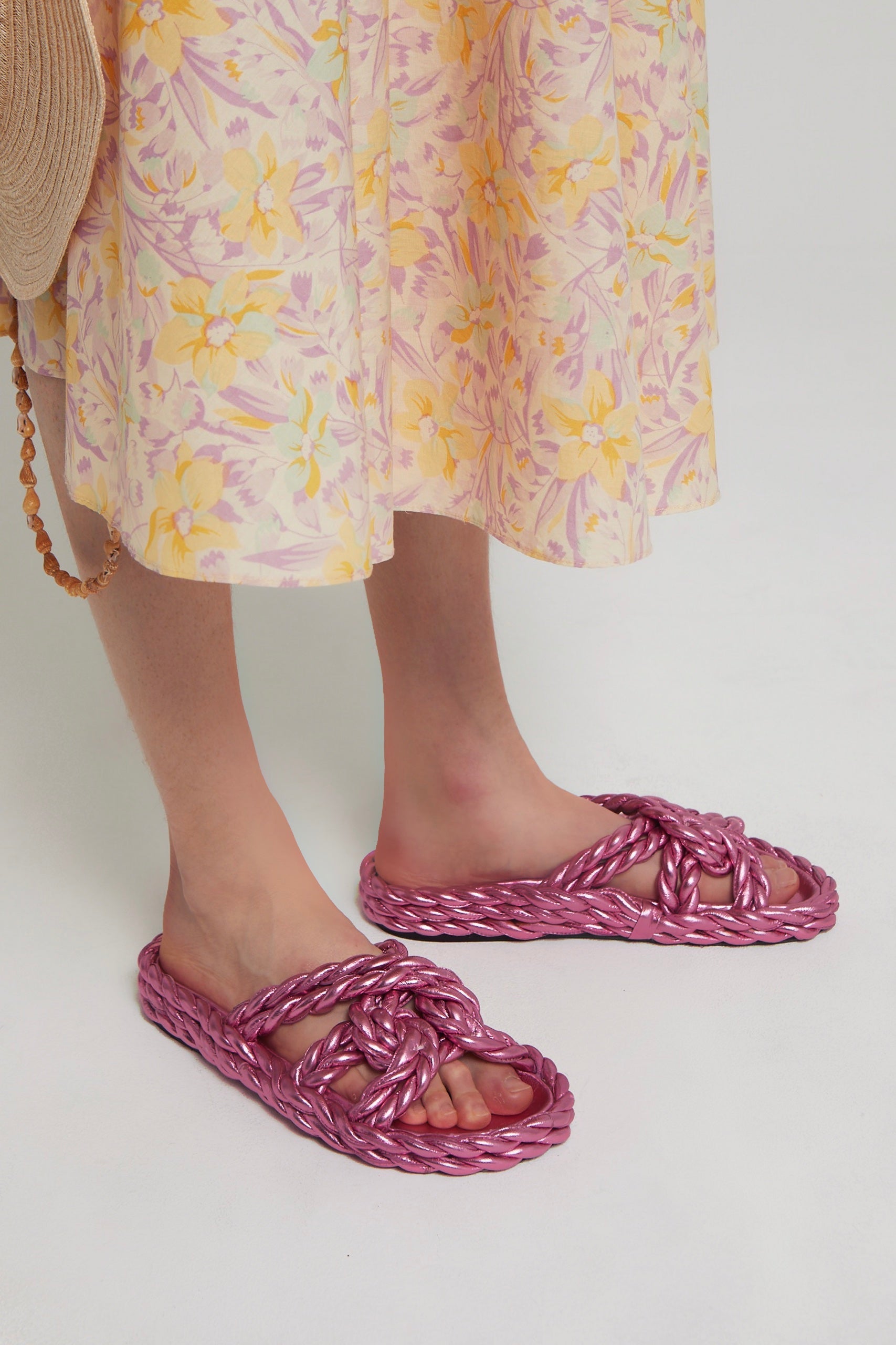 Sandales Milan Beach en cuir - Pink
