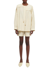 Blouse Imola en lin mélangé - Champagne