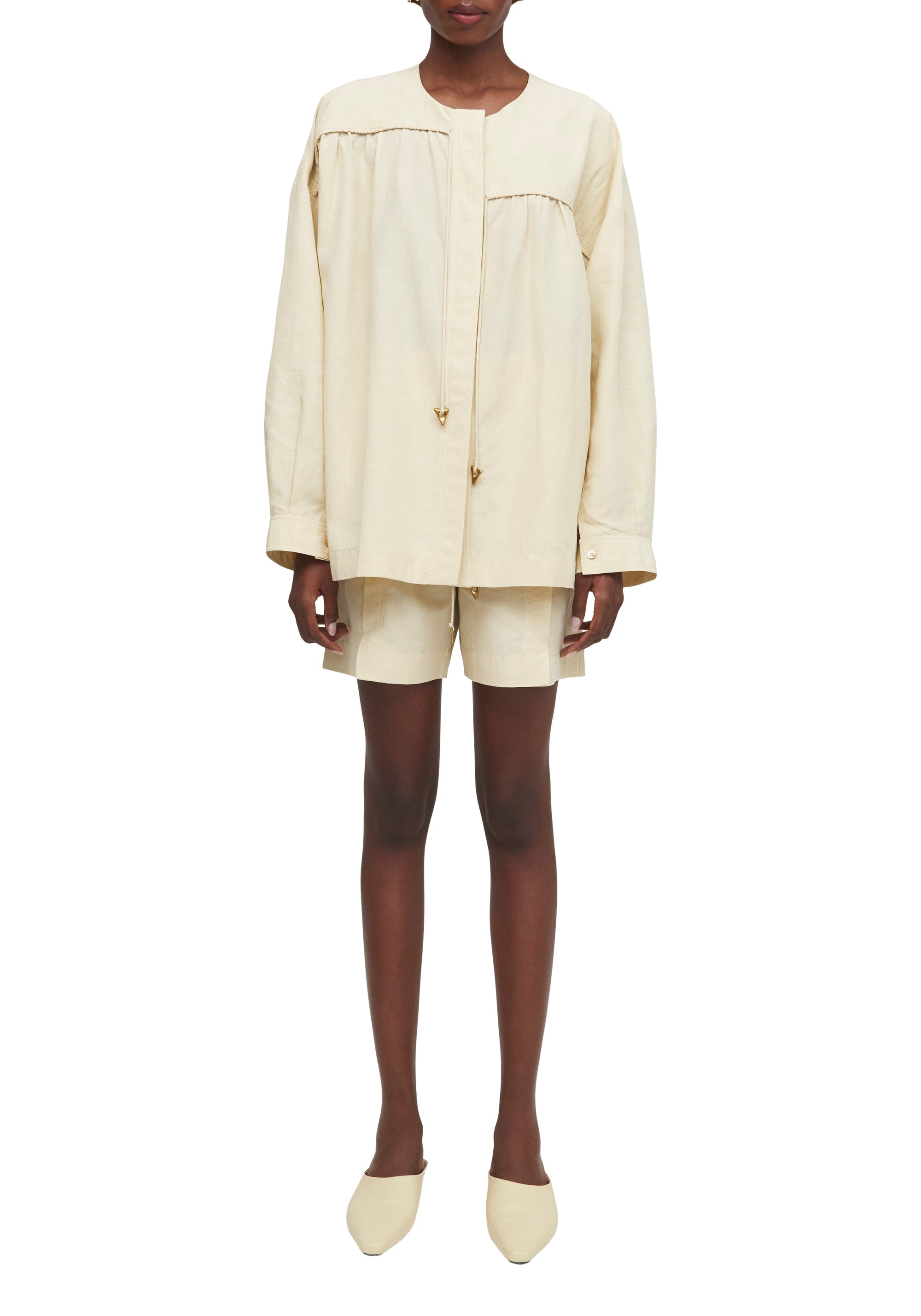 Blouse Imola en lin mélangé - Champagne