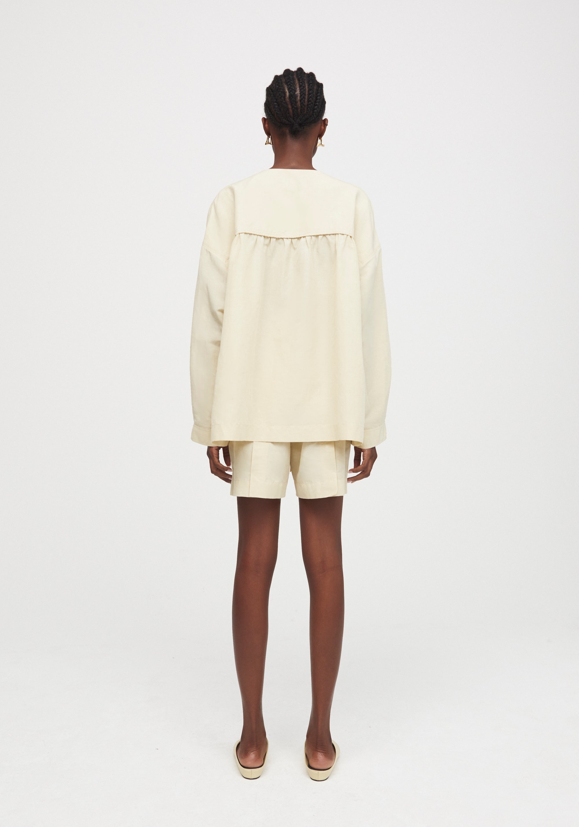 Blouse Imola en lin mélangé - Champagne