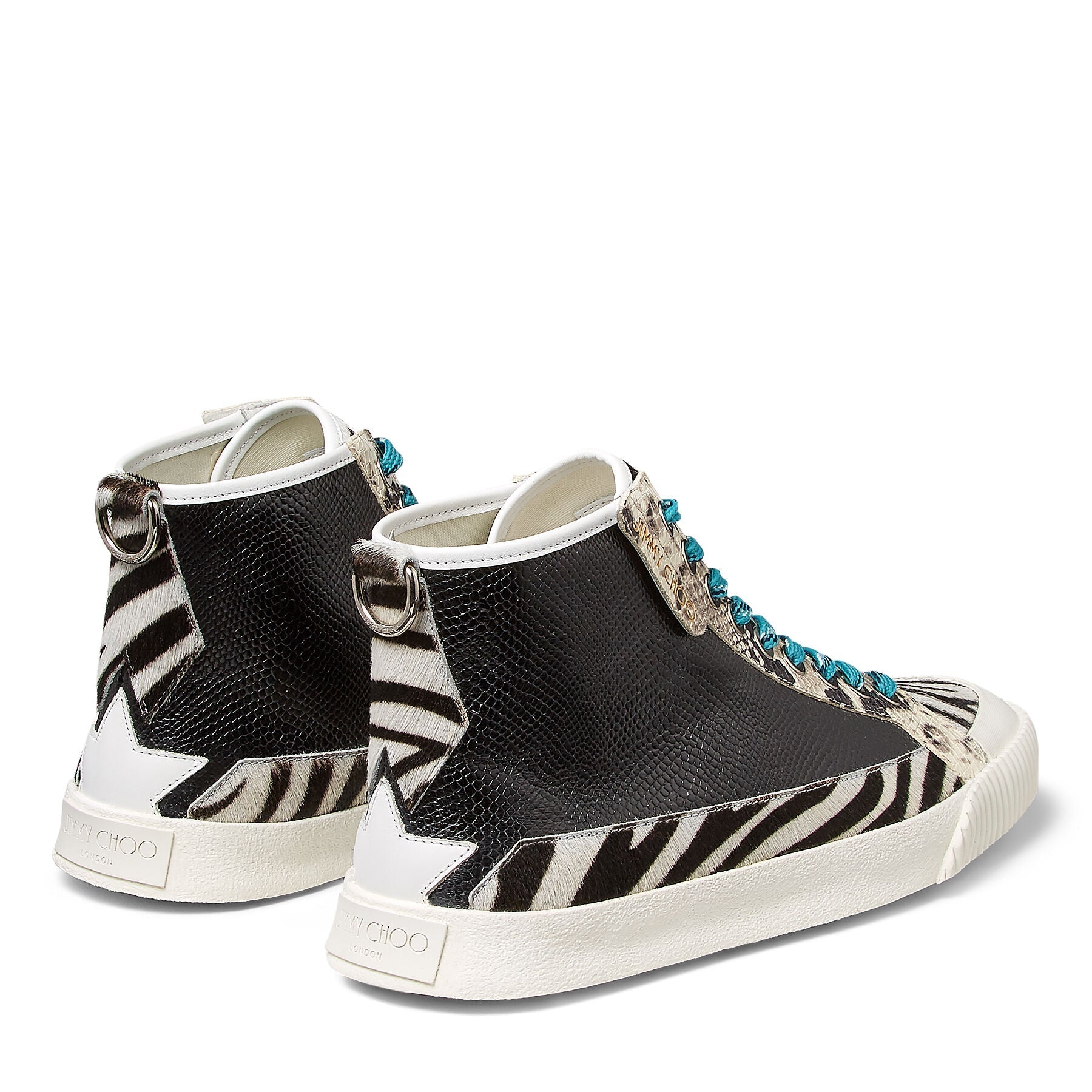 Sneakers Impala High en cuir - Black & White Mix